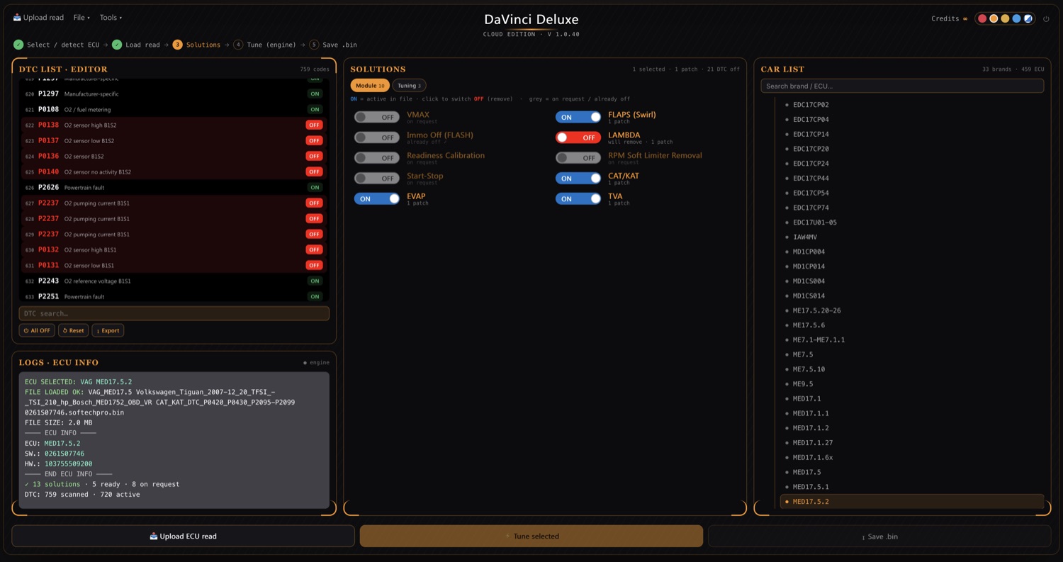 DaVinci Deluxe · Cloud Edition 1.0.41 Cloud Edition